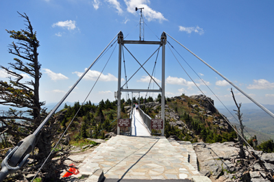 1st view of the swinging bridge